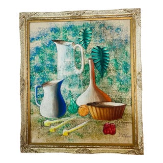 Vintage Oil on Canvas, Framed For Sale