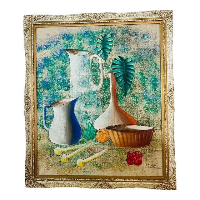 Vintage Oil on Canvas, Framed For Sale