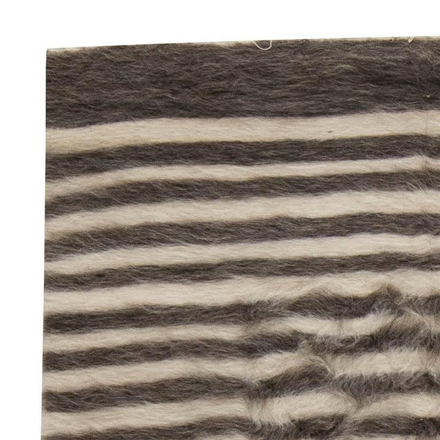 Taurus Collection Modern Striped Goat Hair Rug by Doris Leslie Blau For Sale - Image 4 of 5