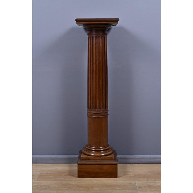 Antique Louis XVI Style Walnut Column, 1800s For Sale - Image 13 of 16