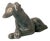 Patinated Terracotta Sculpture of a Greyhound Lying Down, 1980s For Sale