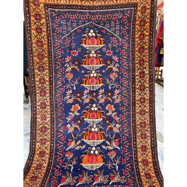 Tribal Hand-Knotted Baluchi Tree of Life Pictorial Prayer Wool Area Rug - 2'11" X 5'4" For Sale - Image 3 of 12