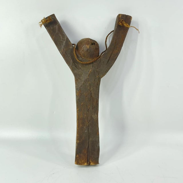 Wood Early 20th Century Lega Crucifix Figure For Sale - Image 7 of 9