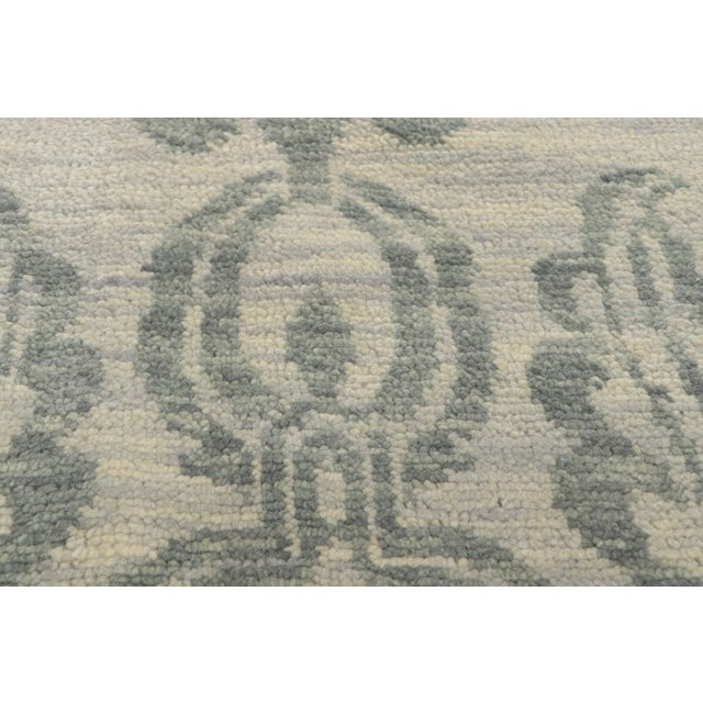 2010s 2010s Vintage Earth-Tone Damask Ikat Rug, 9'9 X 14'00 For Sale - Image 5 of 10