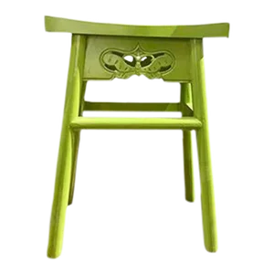 1980s Asian Apple Green Butterfly Counter Stool