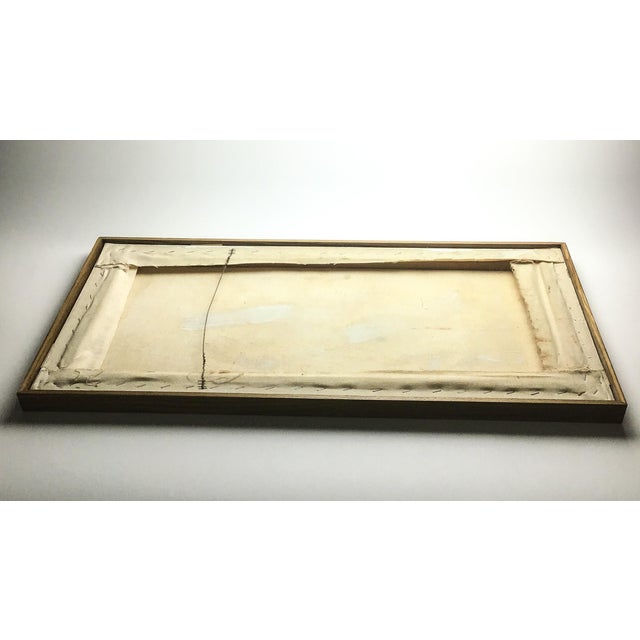 1980s 1980’s Original Oil Wood Framed Painting Wheat Fields Signed For Sale - Image 5 of 8