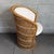 20th Century Modernist Wicker Rattan Wicker Tub Chair with Cushions For Sale - Image 3 of 13