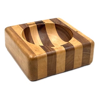 Mid-Century Wood Vide Poche Bowl, Italy, 1970s For Sale