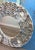 Glass Rosettes on Round Mirror with Silver and White Seashells For Sale - Image 7 of 11
