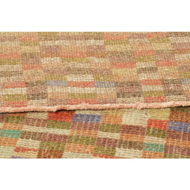 Textile Vintage Zeki Müren Rug With Polychromatic Geometric Patterns, From Rug & Kilim For Sale - Image 7 of 8