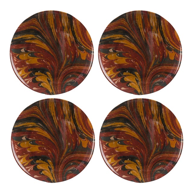 Siren Song Wharton Melamine Dinner Plates - Set of 4 For Sale