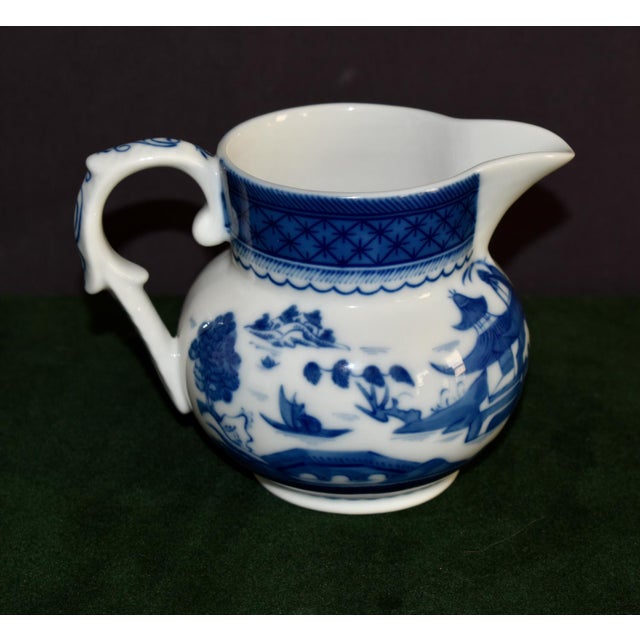 Mottahedeh Vista Alegre Blue Canton Creamer Pitcher Portugal For Sale - Image 9 of 16