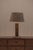 Impressive oversized table lamp from the 1970s, featuring a striking architectural design with a cylindrical cork-covered...