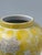 Mid-Century Asian Modern Floral Yellow & White Hand-Painted Porcelain Ginger Jar Vase For Sale - Image 6 of 6