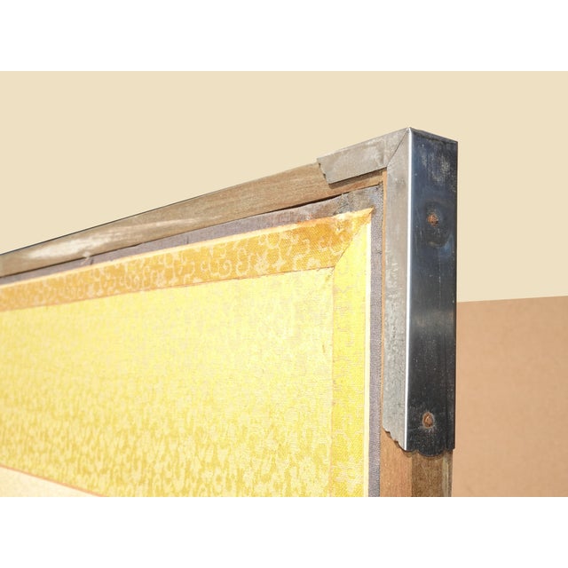 Vintage Oriental Asian Silk Embroidered Eight Panel Screen Room Divider For Sale - Image 17 of 18