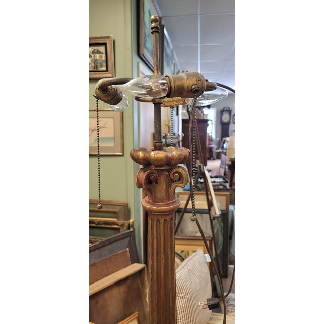 Early 20th Century Neoclassical Carved Napoleon III Style Floor Lamp For Sale - Image 4 of 12