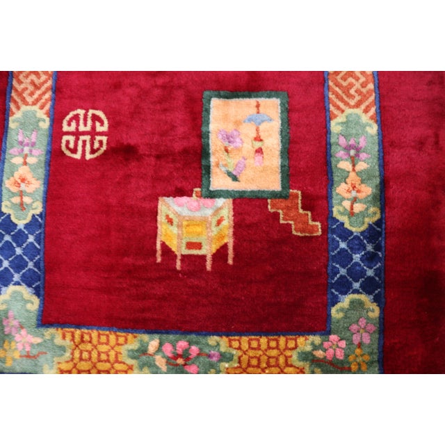 Textile Antique Art Deco Rug, 3' X 5; For Sale - Image 7 of 11
