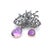 Metal 18ct Gold Amethyst and Diamond Openwork Filigree Brooch - Fei Liu For Sale - Image 7 of 8