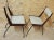 Set of Italian Modern Iron & Wood Boomerang Dining Chairs, 1960s, in Good conditions. Designed 1960 to 1969