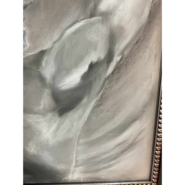 Late 20th Century Figural Male Framed Charcoal Drawing For Sale - Image 4 of 8