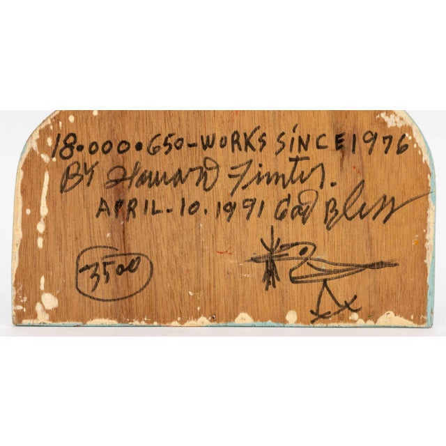 Wood Howard Finster "A Witness of Jesus", 1991 For Sale - Image 7 of 7