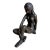 Mid 20th Century Solid Cast Bronze Brutalist Seated Female Nude Sculpture - 4.5" For Sale