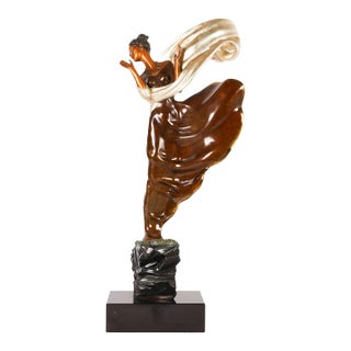 Erté, Summer Breeze, Large Bronze Sculpture, Art Deco, Signed, Edition of 375, 1987 For Sale