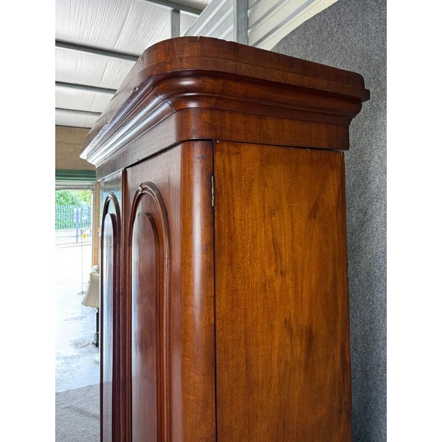 Wood 19th Century Mahogany Two-Door Wardrobe For Sale - Image 7 of 18