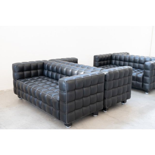 Wittmann Kubus Sofas by Josef Hoffmann for Wittmann, 1980, Set of 4 For Sale - Image 4 of 18