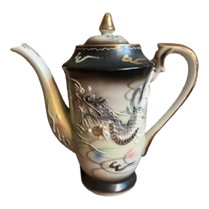 Antique Japanese Moriage Dragonware Hand-Painted Tea Pot by Fairytale China