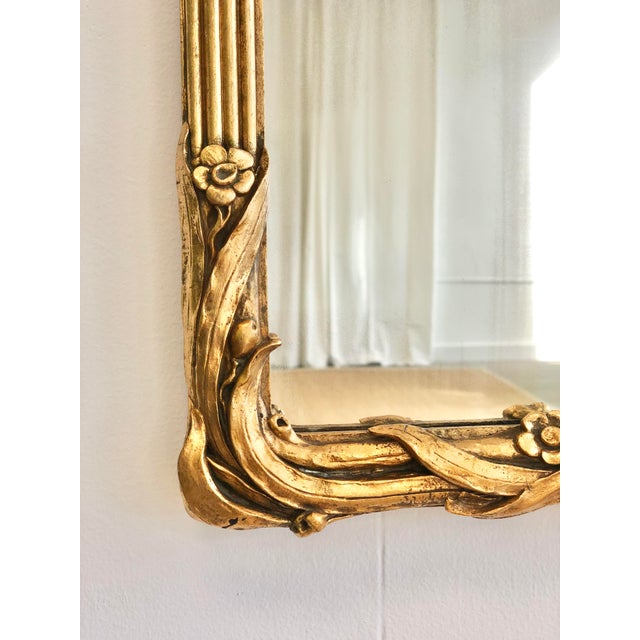 Vintage Giltwood Reeded Mirror For Sale - Image 4 of 10