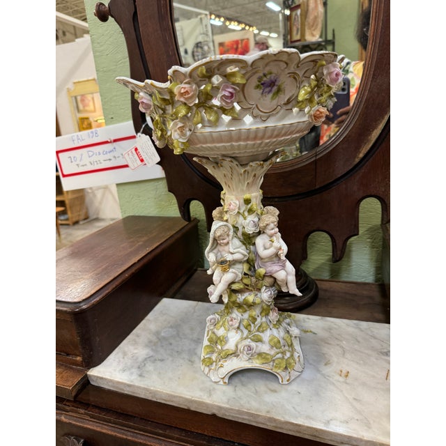 Antique German Von Schierholz Porcelain Figurine Centerpiece For Sale - Image 10 of 11