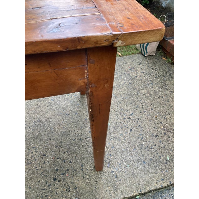 Antique French Oak Farm Table With Breadboards For Sale - Image 12 of 18
