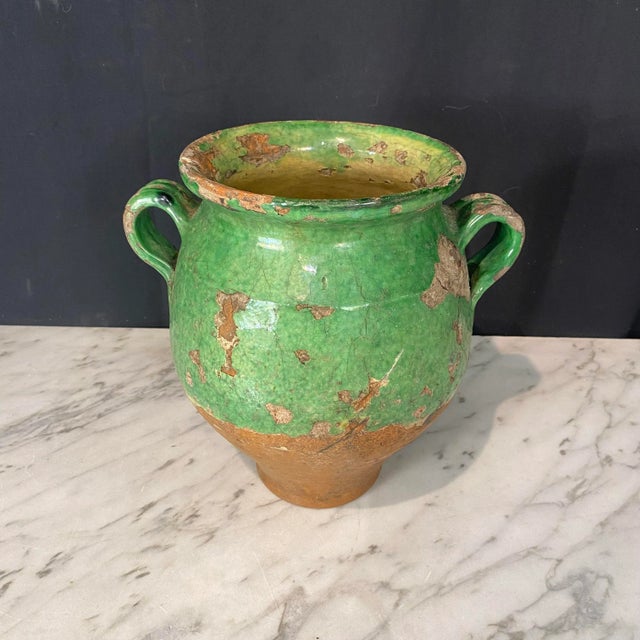 French French Confit Pot With Green Glaze From the 19th Century #8856 For Sale - Image 3 of 7