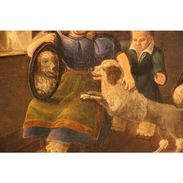 17th Century Dutch Family Scene, 17th Century, Oil Painting on Canvas, Framed For Sale - Image 5 of 12