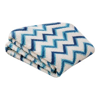 Vintage Cotton Geometric Blanket For Sale