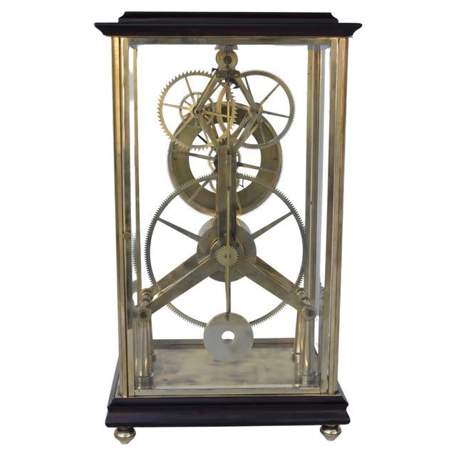 French Provincial French Late 19th Century Skeleton Clock For Sale - Image 3 of 12