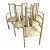 Postmodern Sculpted Tan Over Black Crackle Finished Dining Chairs - Set of 6 For Sale
