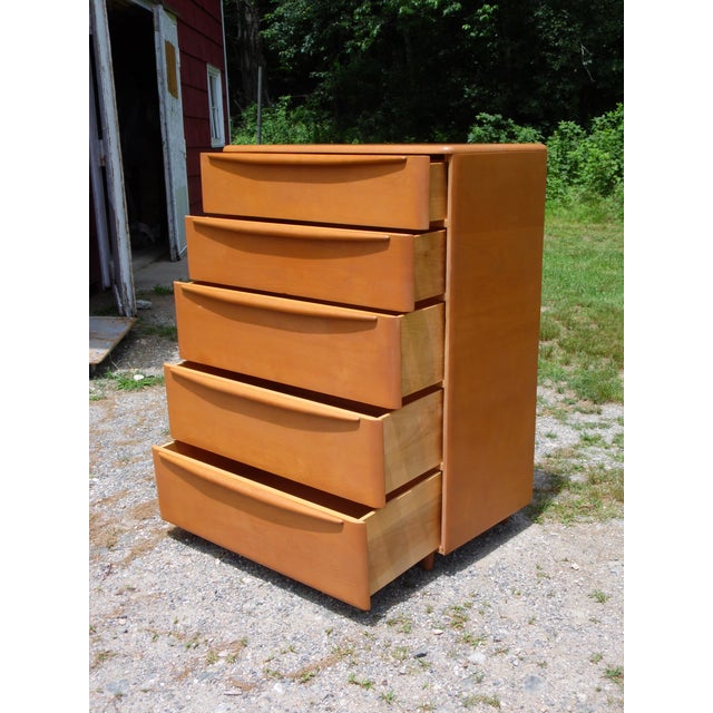 Vintage Heywood Wakefield Encore Bedroom Set Vanity Pouf Dressers Bed Nightstand Chairish