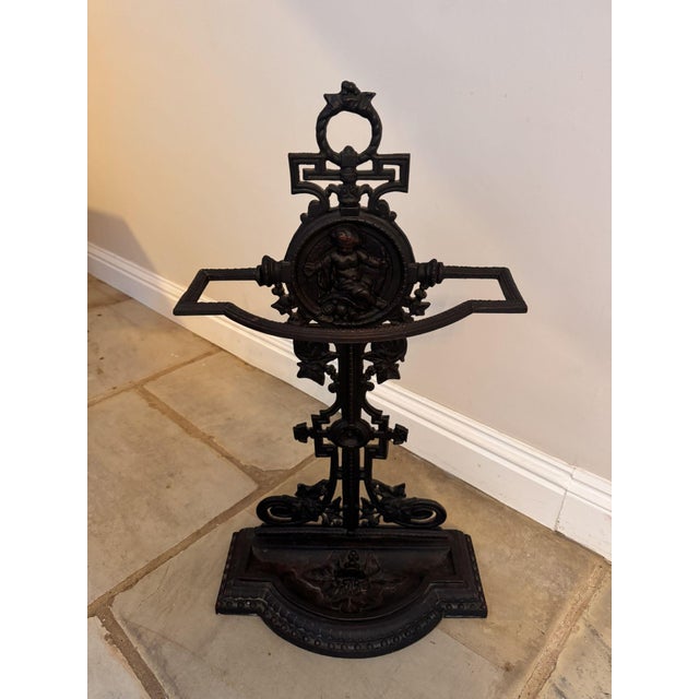 Antique Victorian Cast Iron Umbrella Stand, 1880 For Sale - Image 4 of 7