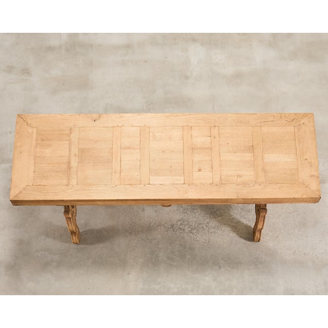 19th C. Spanish Baroque Bleached Oak Farmhouse Dining Table For Sale - Image 4 of 18