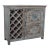 Solid Reclaimed Wood Bar Cabinet With Wine Storage, 1 Door and Hand Carved Turtles. For Sale
