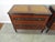 Item 87946: Milling Road pair of burlwood chests or nightstands. Age: 2000's. Details: Burl wood with ornate drawer...