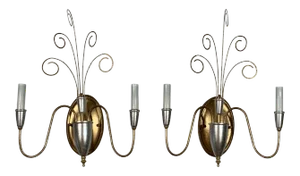 1980s Neoclassic Style Wall Sconces - a Pair