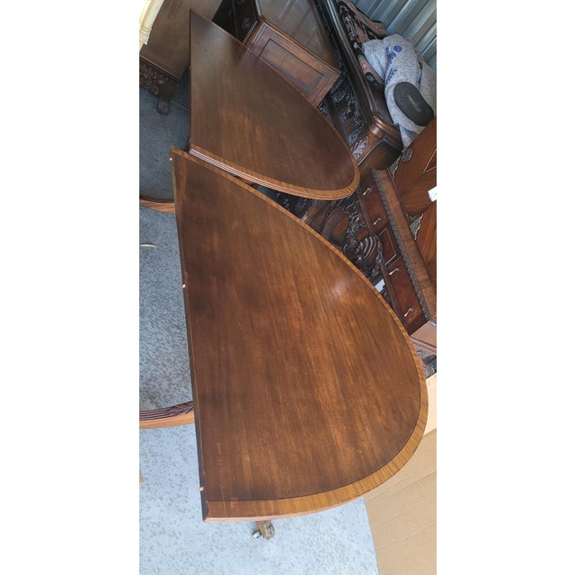 Fine Antique Georgian Banded Mahogany Dining Table For Sale - Image 14 of 14