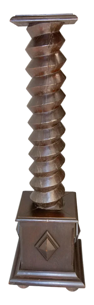 French Wine Press Screw Pedestal, 19th Century