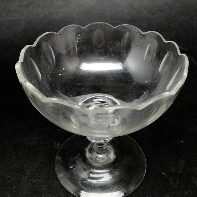 Biedermeier Style Bowl on Stand from Hortensja Glassworks, Poland, 1920s For Sale - Image 6 of 8