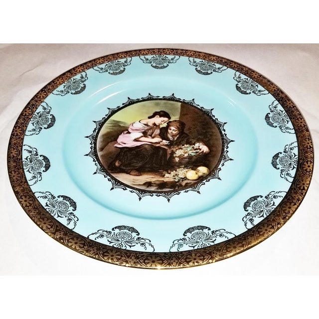 1950s Fine Art Gilt Charger For Sale - Image 4 of 6