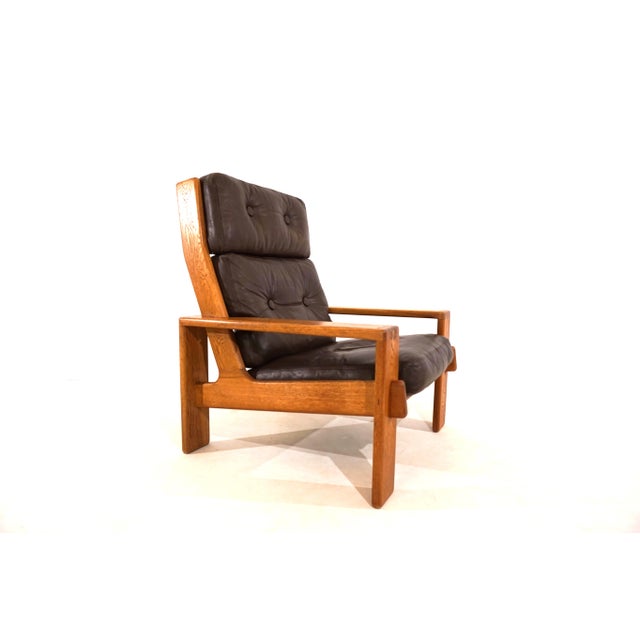 Asko Bonanza Brown High-Back Leather Armchair by Esko Pajamies, 1960s For Sale - Image 15 of 18