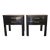 Pair of Revived Maison Jansen Style 1980s Black Lacquer Side Tables For Sale